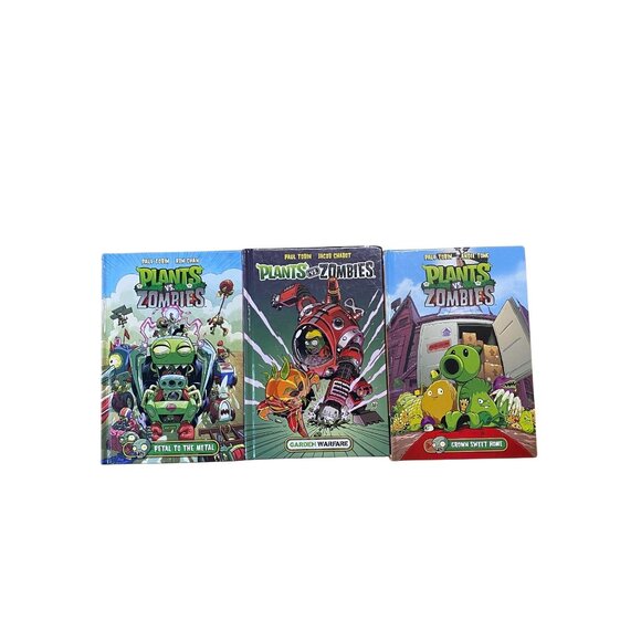 Plants Vs. Zombies Hardcover Graphic Novels Book Lot Of 3 Paul Tobin - Picture 1 of 16